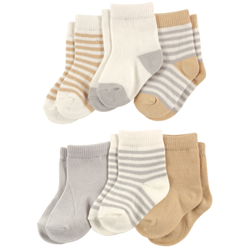 Touched by Nature Organic Cotton Socks, Neutral Stripes