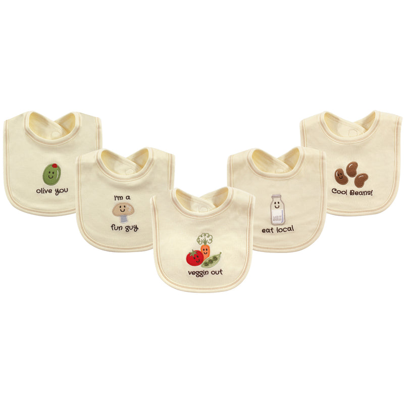 Touched by Nature Organic Cotton Bibs, Veggies