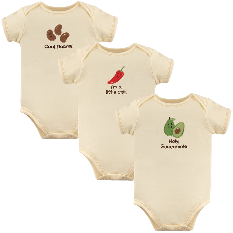 Touched by Nature Organic Cotton Bodysuits, Guacamole