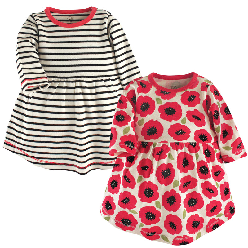 Touched by Nature Organic Cotton Long-Sleeve Dresses, Poppy