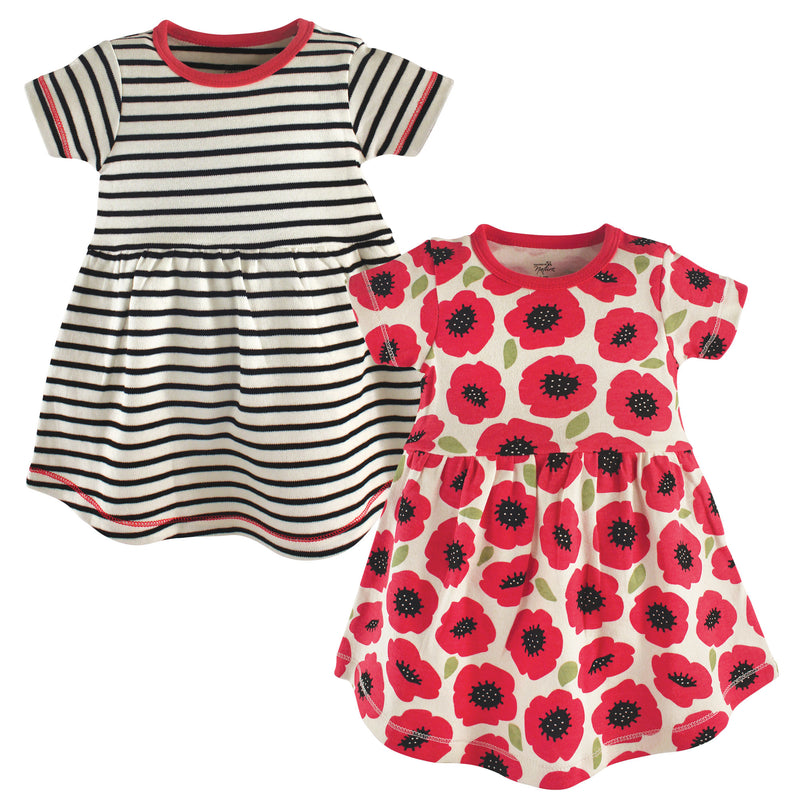 Touched by Nature Organic Cotton Short-Sleeve Dresses, Poppy