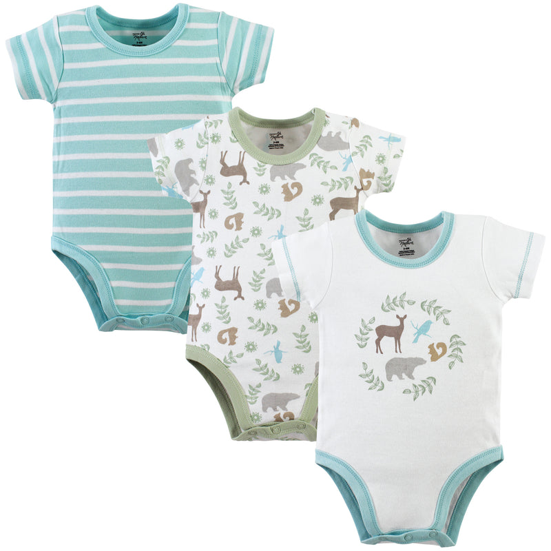Touched by Nature Organic Cotton Bodysuits, Forest