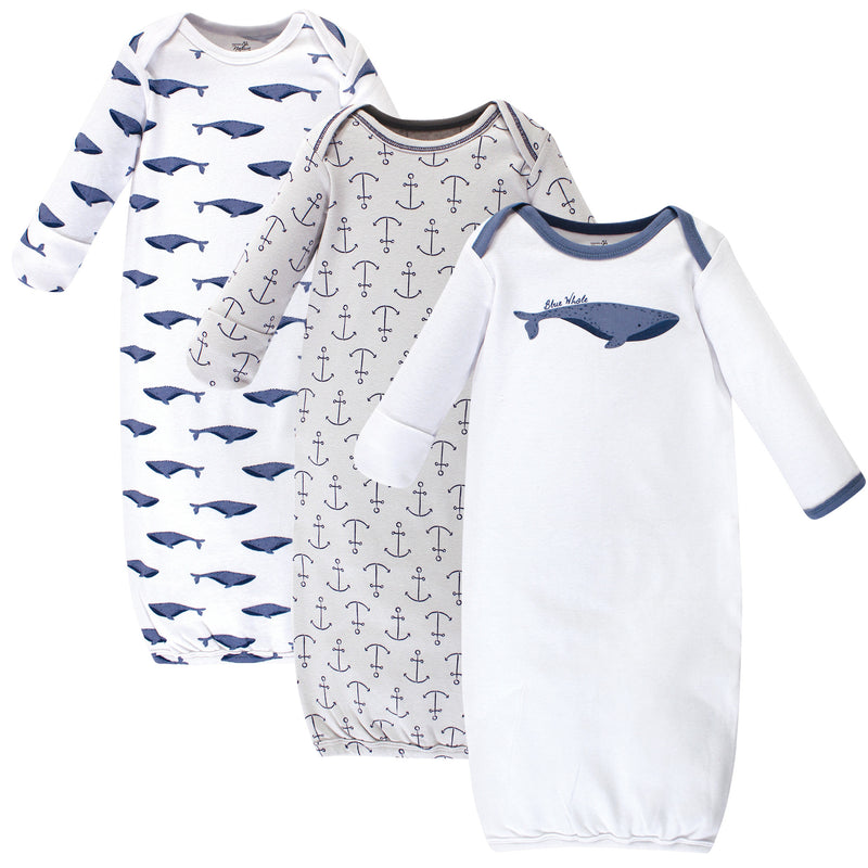 Touched by Nature Organic Cotton Gowns, Blue Whale