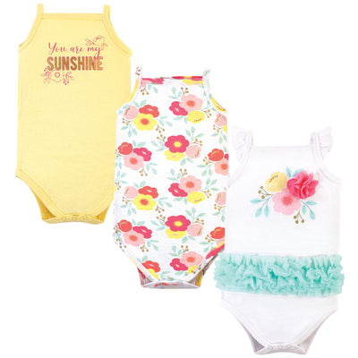 Little Treasure Cotton Bodysuits, Sunshine