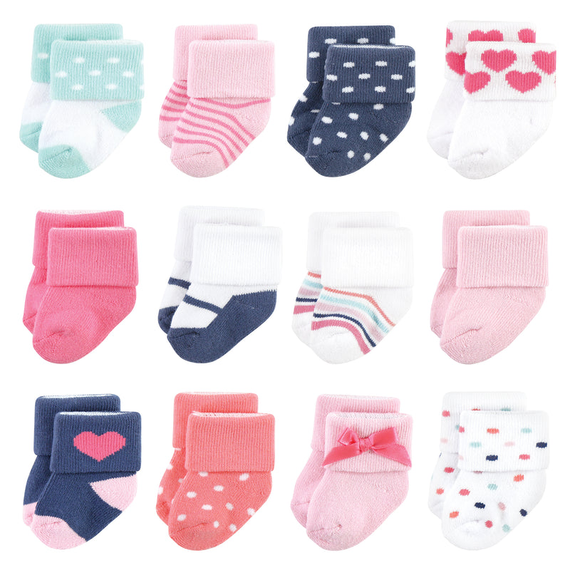 Little Treasure Newborn Socks, Confetti 12-Pack