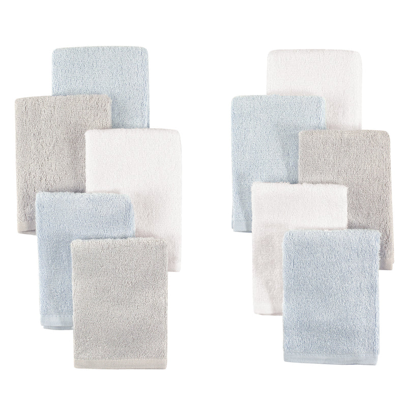 Little Treasure Rayon from Bamboo Luxurious Washcloths, Light Blue Gray