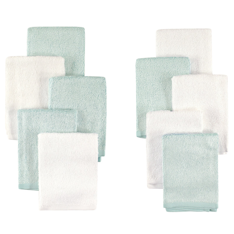 Little Treasure Rayon from Bamboo Luxurious Washcloths, Mint White
