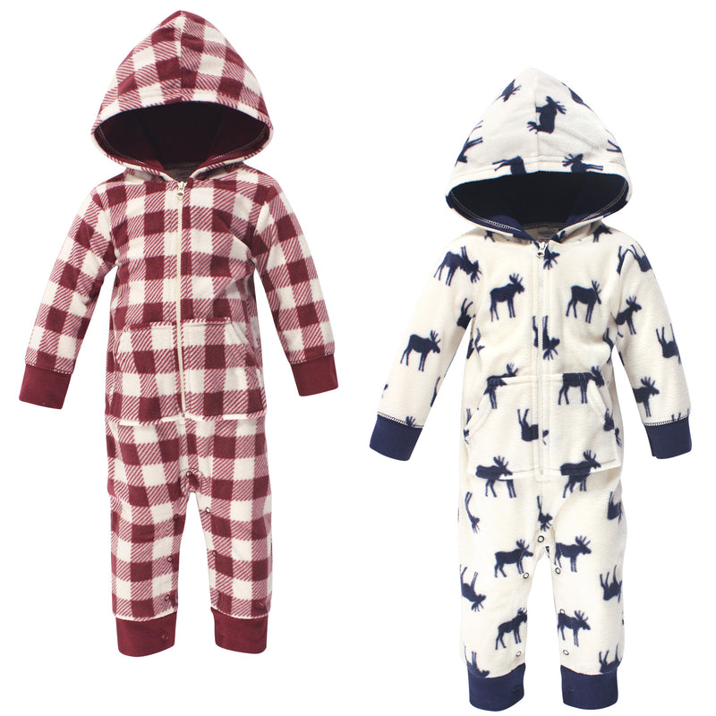 Little Treasure Fleece Jumpsuits and Coveralls, Moose Baby