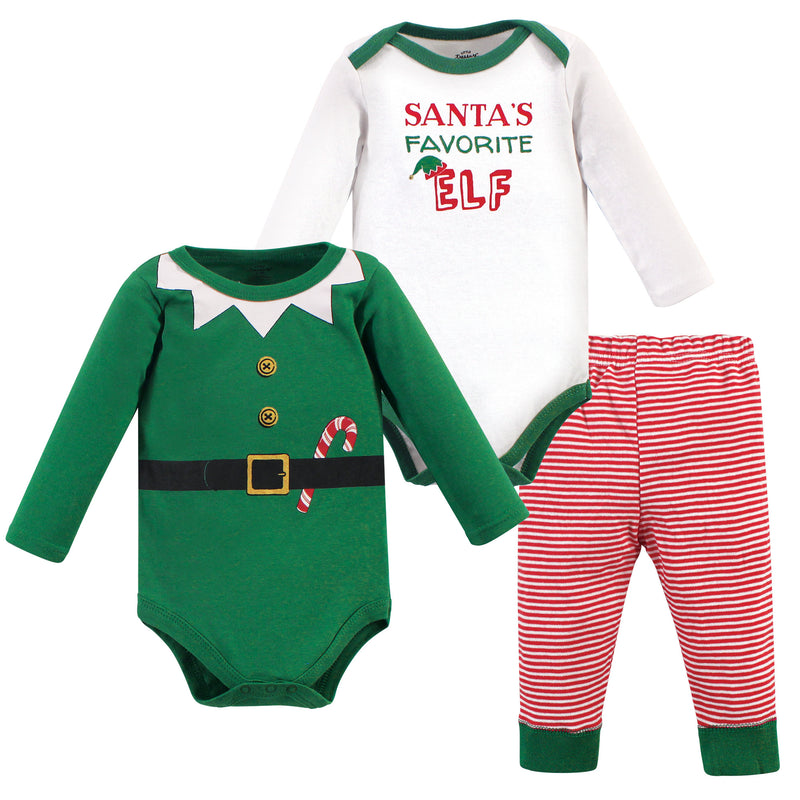 Little Treasure Cotton Bodysuit and Pant Set, Elf