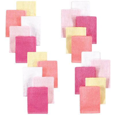 Little Treasure Rayon from Bamboo Luxurious Washcloths, Pink Yellow 20-Pack