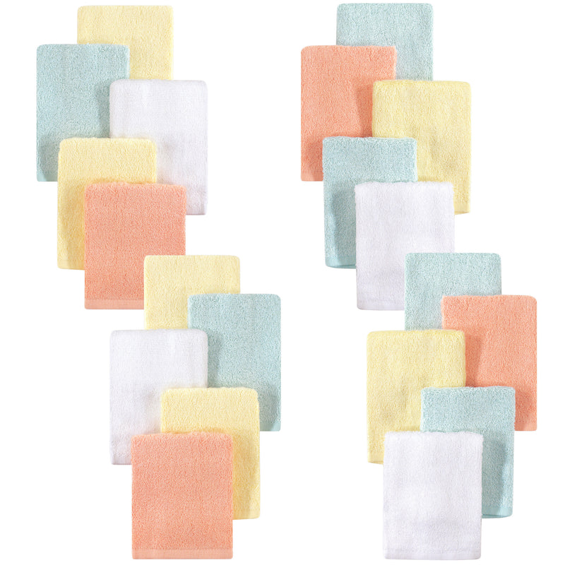 Little Treasure Rayon from Bamboo Luxurious Washcloths, Yellow Peach 20-Pack