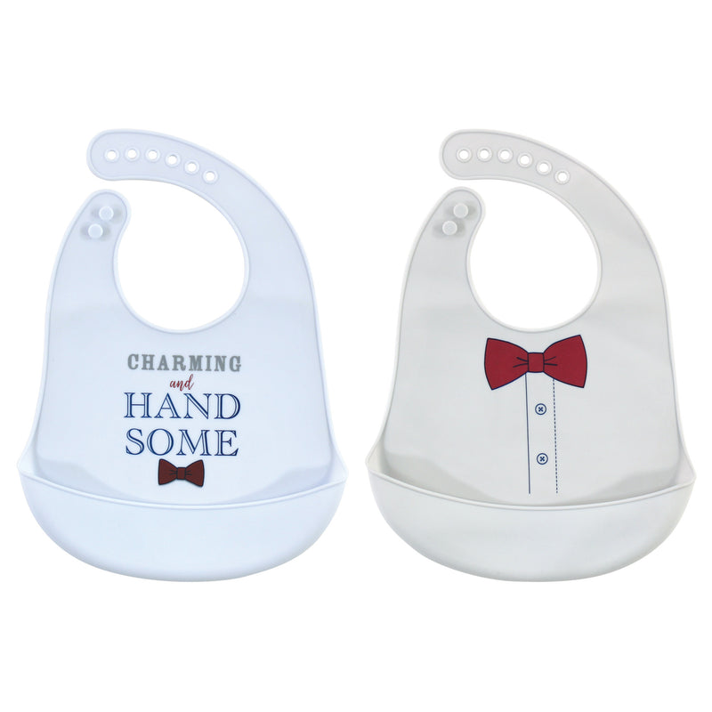 Little Treasure Silicone Bibs, Charming Handsome