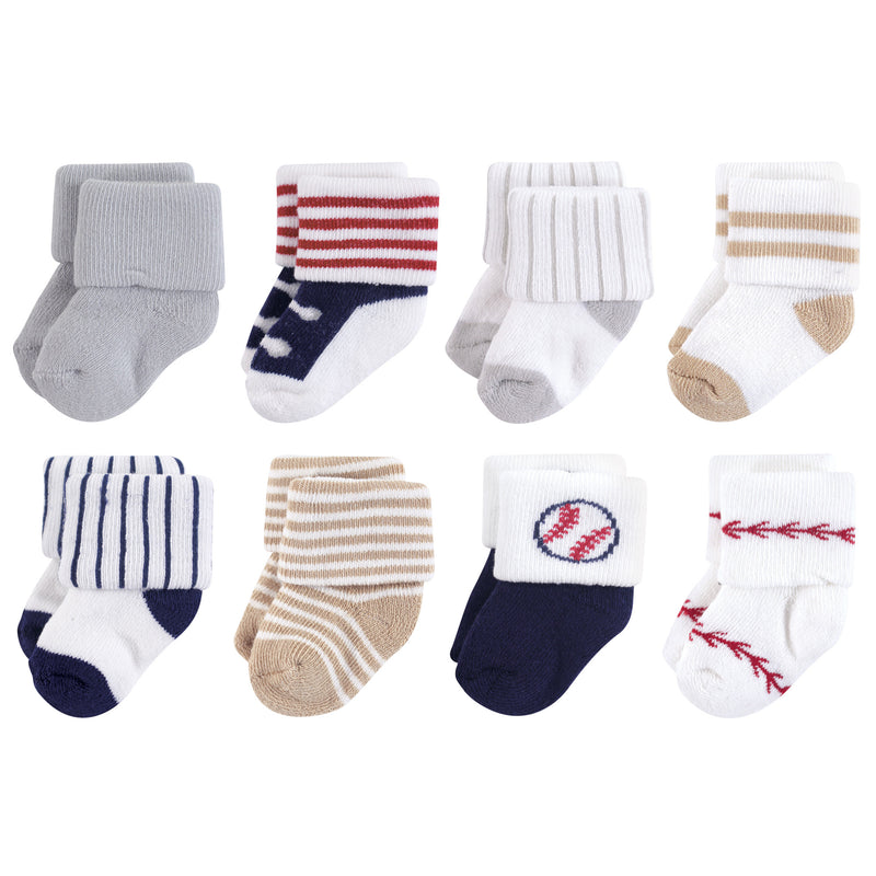 Little Treasure Newborn Socks, Baseball