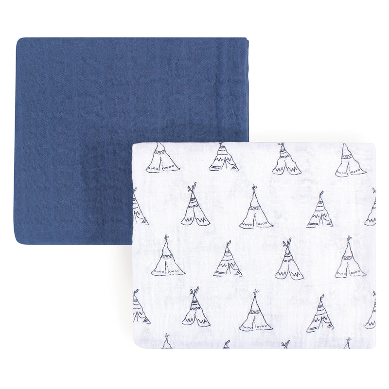 Yoga Sprout Cotton Muslin Swaddle Blankets, Teepee