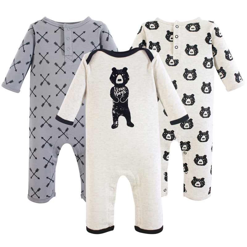 Yoga Sprout Cotton Coveralls, Bear Hugs