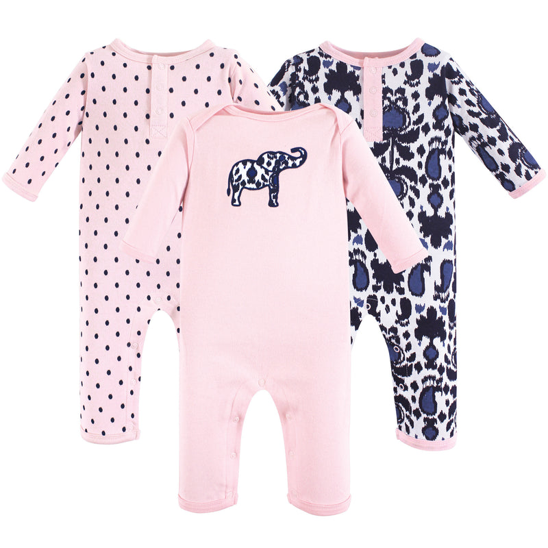Yoga Sprout Cotton Coveralls, Ikat Elephant