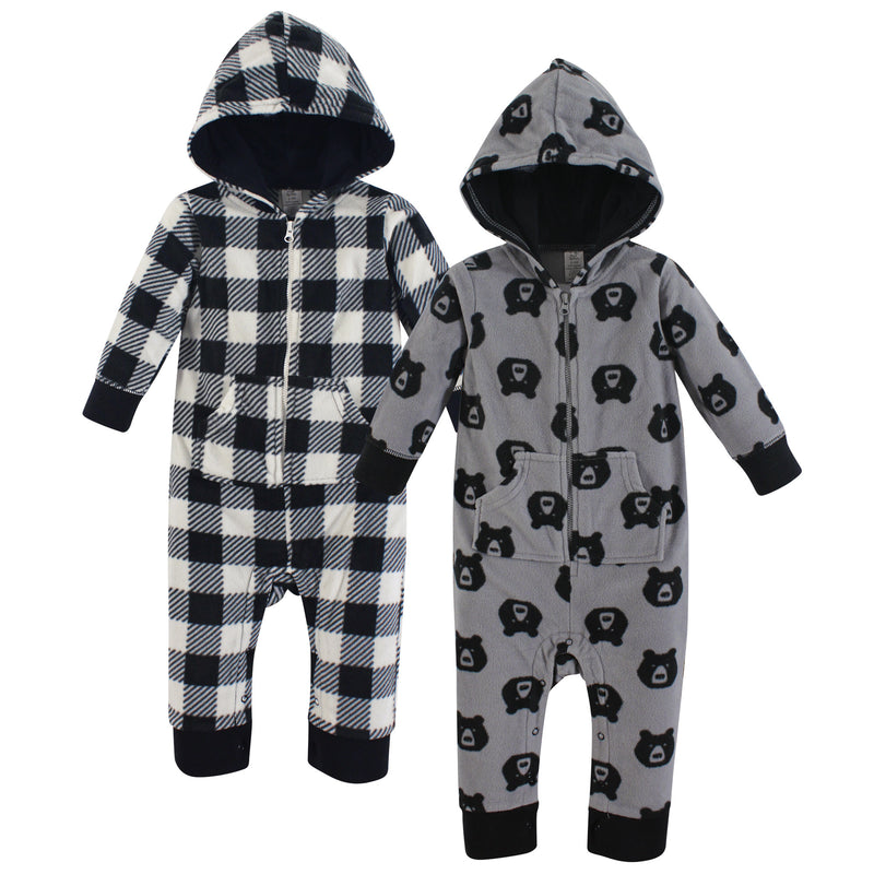 Yoga Sprout Hooded Fleece Jumpsuits, Bear Baby