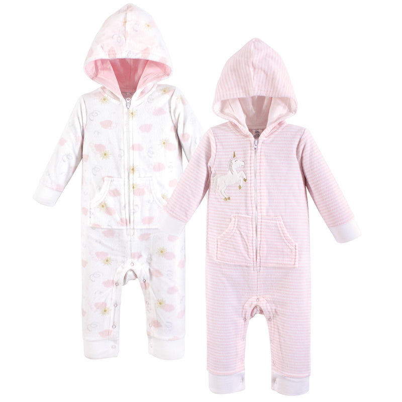 Yoga Sprout Hooded Fleece Jumpsuits, Unicorn Baby