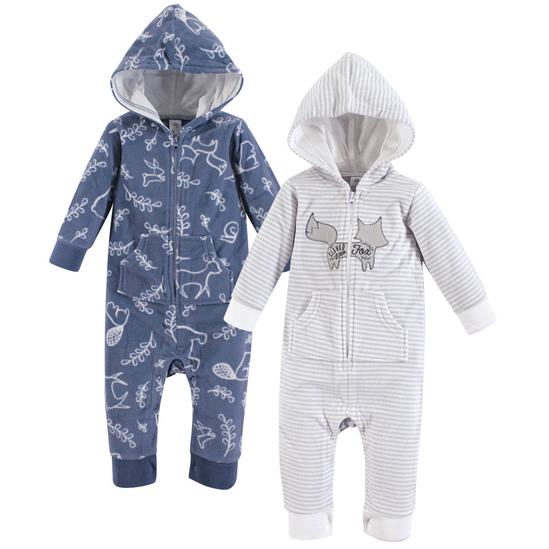 Yoga Sprout Hooded Fleece Jumpsuits, Forest Baby
