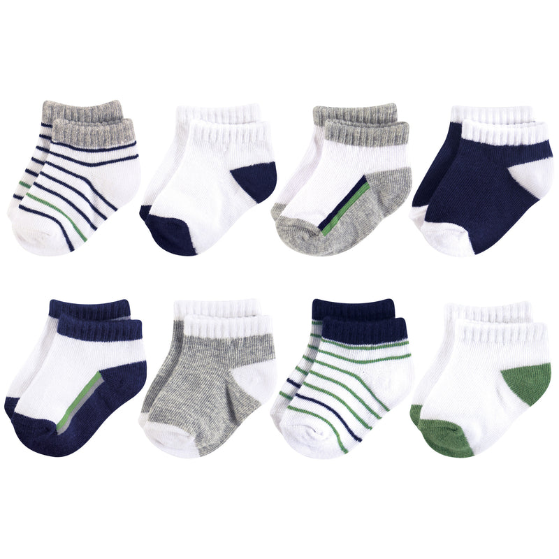 Yoga Sprout Socks, Olive Navy