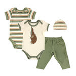 Touched by Nature Organic Cotton Bodysuit and Pant Set, Monkey